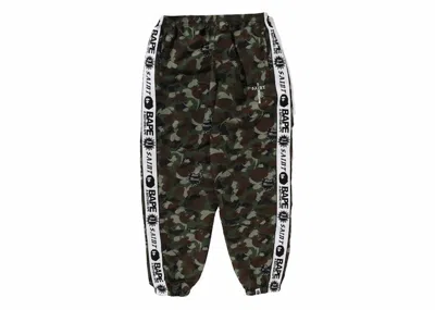 Pre-owned Bape Men's  X Saint Mxxxxxx Heart Camo Track Pants In Olive