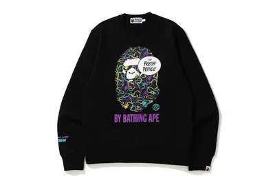 Pre-owned Bape Men's  X The Fresh Prince Crewneck Sweatshirt In Black