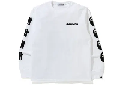 Pre-owned Bape Men's  X Undefeated 2 Long Sleeve Tee Shirt In White