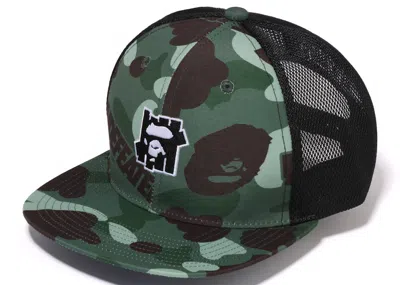 Pre-owned Bape Men's  X Undefeated Camo Mesh Cap In Green