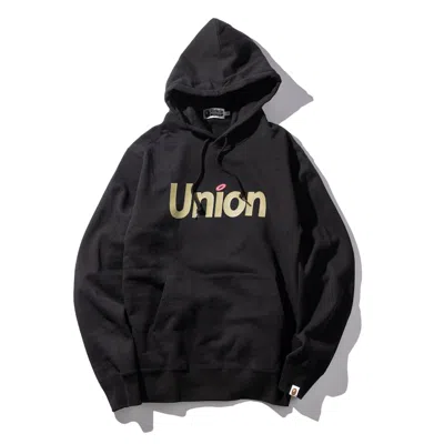 Pre-owned Bape Men's  X Union 30th Anniversary Pullover Hoodie In Black