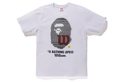 Pre-owned Bape Men's  X Wilson Ape Head Tee Shirt In White