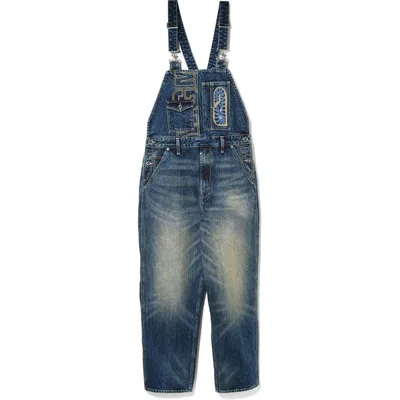 Pre-owned Bape Men Denim Overalls In Blue/indigo