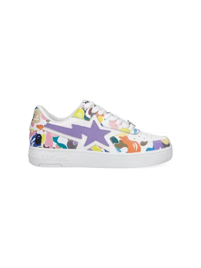 Bape Men's Streetwear Sneakers In White