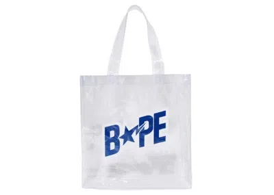 Pre-owned Bape Men's Summer Premium Tote Bag In Clear In Transparent