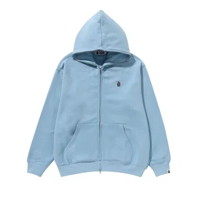 Pre-owned Bape Metal One Point Full Zip Hoodie 'sax' In Blue