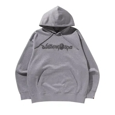 Pre-owned Bape Metallic Yarn Pullover Hoodie 'grey' | Men's Size S In Gray