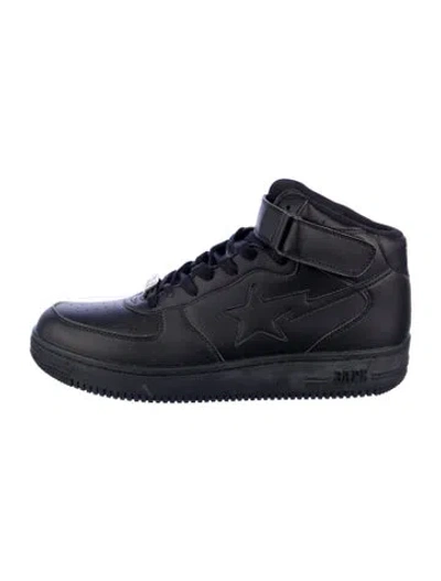 Pre-owned Bape Military Sta Mid 'black' Sneakers