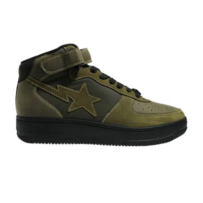 Pre-owned Bape Military Sta Mid 'olivedrab' In Green