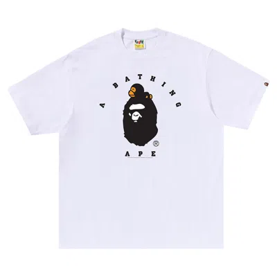 Pre-owned Bape Milo College Relaxed Fit Tee 'white' | Men's Size Xxl
