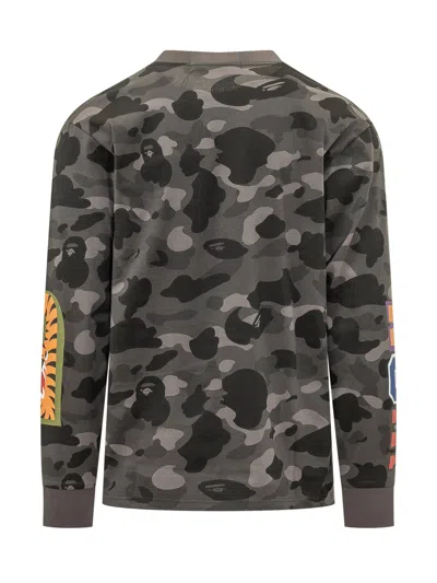Bape Mini Camouflage Graphic T-shirt In Black