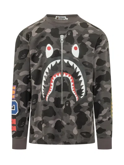 Bape Mini Camouflage Graphic T-shirt In Gray