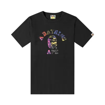 Pre-owned Bape Mix Camo College T-shirt 'black'