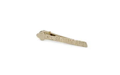 Pre-owned Bape Mr. Bathing Ape Necktie Pin Clip In Gold