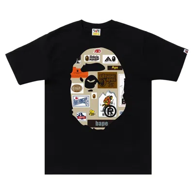 Pre-owned Bape Multi Label Big Ape Head Tee 'black' | Men's Size Xl