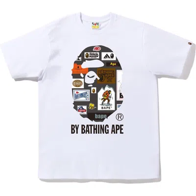 Bape Multi Label By Bathing Ape Tee Mens In White