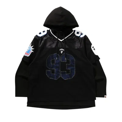 Pre-owned Bape Multi Logo Layered Sleeves Relaxed Fit Football Jersey 'black'