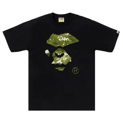 Pre-owned Bape Multi Pixel Camo Mad Ape Face Tee 'black Black' | Men's Size L