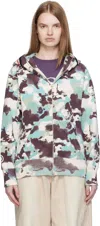 Bape Multicolor Map Camo Shark Full Zip Hoodie In Multi
