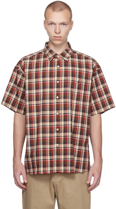 Bape Multicolor Mini Shirt In Red