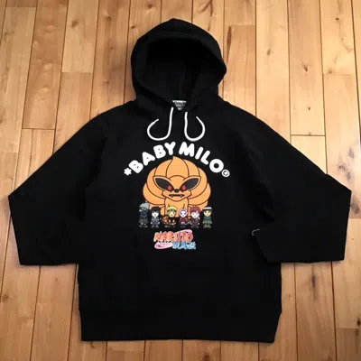 Pre-owned Bape × Naruto Milo Pullover Hoodie A Bathing Ape In Black