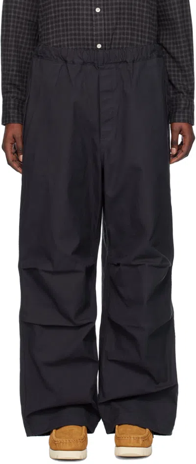 Bape Navy Embroidered Trousers