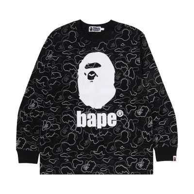 Pre-owned Bape Neon Camo Long-sleeve Tee 'black' | Men's Size Xxxl