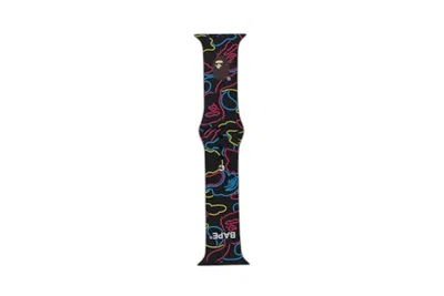 Pre-owned Bape Neon Camo Watch Band In Black