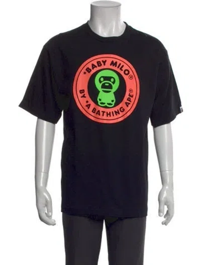 Pre-owned Bape Neon Graphic Print T-shirt In Black