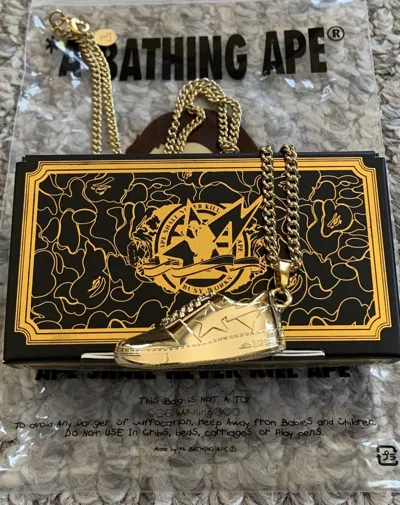 Pre-owned Bape New  Exclusive Sta Gold Chain