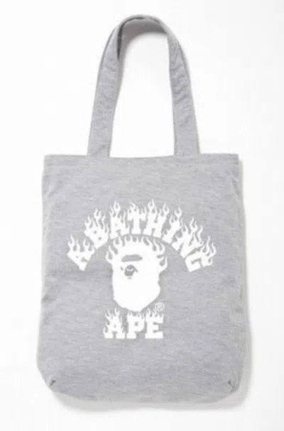 Pre-owned Bape New In Box 2009  Shoulder Bag Tote Reversible Baby Milo In Gray