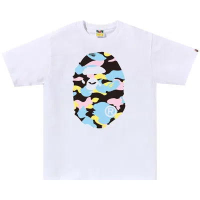 Pre-owned Bape New Multi Camo Big Ape Head Tee 'white' | Men's Size M