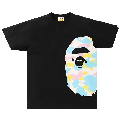 Pre-owned Bape New Multi Camo Side Big Ape Head Tee 'black'