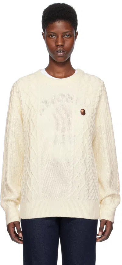 Bape Off-white Ape Head One Point Sweater