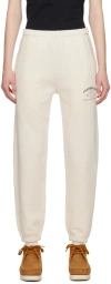 Bape Off-white Embroidered Lounge Pants In Ivory
