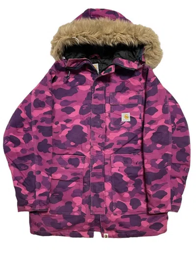 Pre-owned Bape Og 2006 A Bathing Ape X Carhartt Purple Camo Jkt