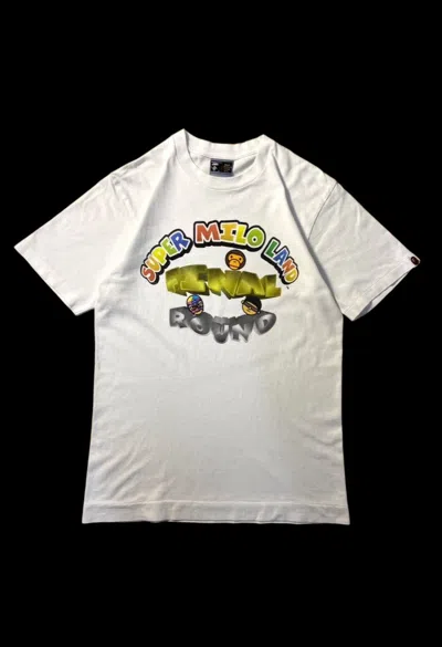 Pre-owned Bape Og Baby Milo X Super Mario  Tee In White