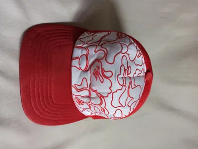 Pre-owned Bape Og  Classic Pencil Camo In Red/white