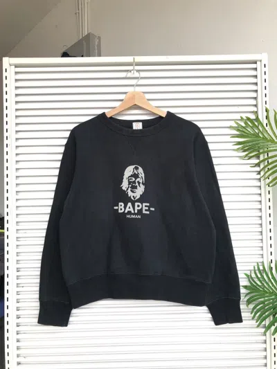Pre-owned Bape Og  Human Nigo Crewneck In Black