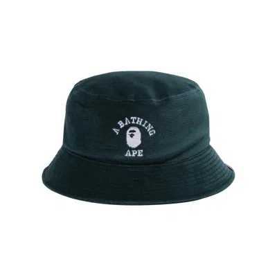 Pre-owned Bape One Point Bucket Hat 'green'