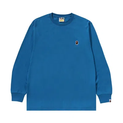 Pre-owned Bape One Point Long-sleeve Tee 'blue' | Men's Size L