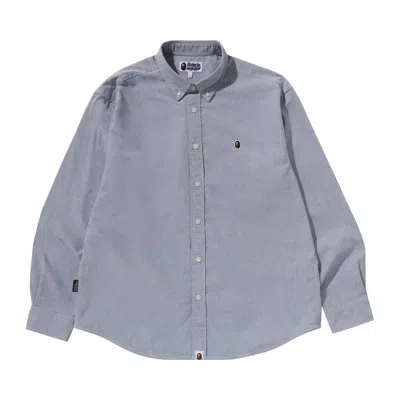 Pre-owned Bape One Point Oxford Long-sleeve Shirt 'black'