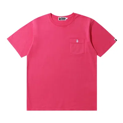 Pre-owned Bape One Point Pocket Overdye Tee 'pink' | Men's Size S