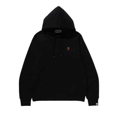 Pre-owned Bape One Point Pullover Hoodie 'black'