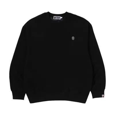 Pre-owned Bape One Point Relax Fit Crewneck Sweatshirt 'black' | Men's Size S