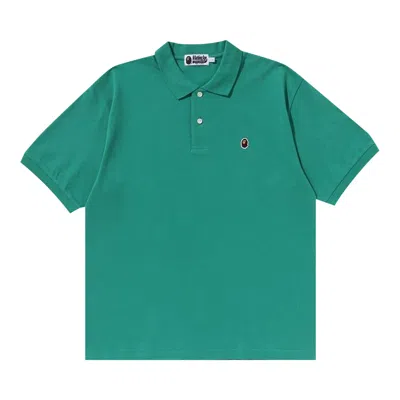 Pre-owned Bape One Point Relaxed Fit Polo Shirt 'green'