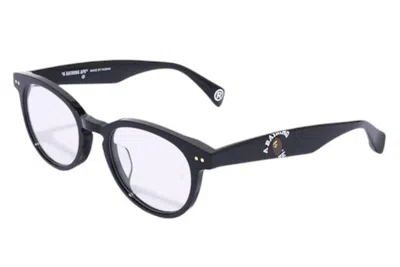 Pre-owned Bape Optical Flame 14 Glasses In Black