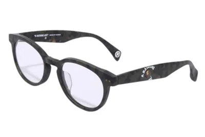 Pre-owned Bape Optical Flame 14 Glasses In Green
