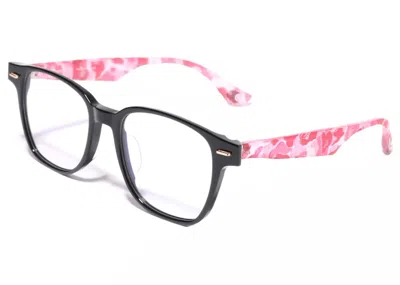 Pre-owned Bape Optical Flame No. 17 Glasses In Pink