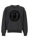 Bape Over Dye Busy Works Relaxed Fit Crewneck Sweatshir In Gray